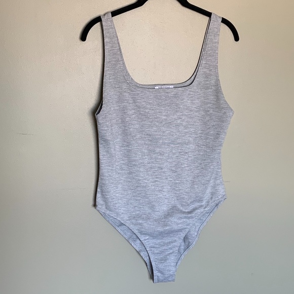 Zara Tops - Zara Trafaluc grey bodysuit size large
